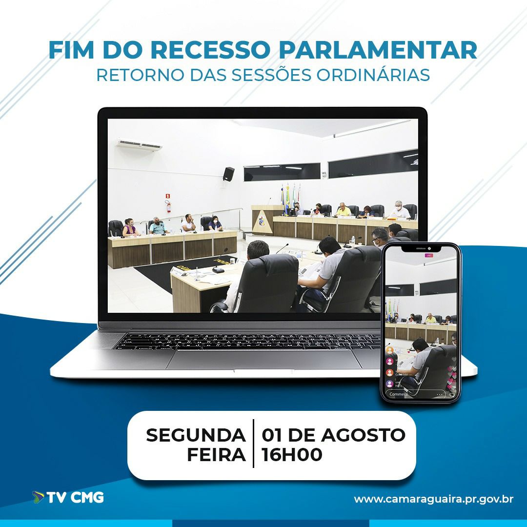 A SEMANA QUE VEM JÁ INICIA COM SESSÃO ORDINÁRIA