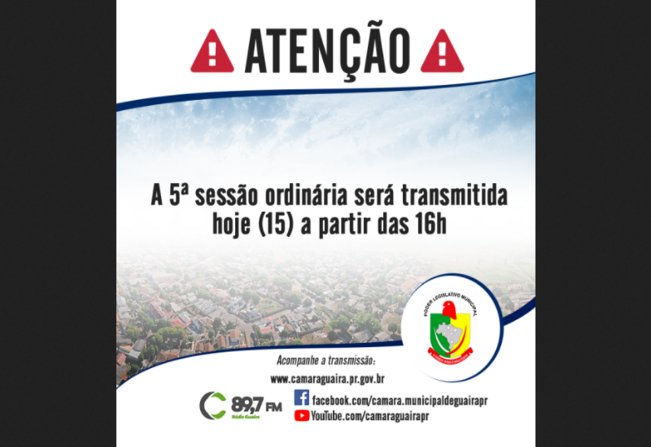 HOJE TEM SESSÃO COM TRANSMISSÃO AO VIVO ÀS 16 HORAS