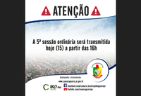 HOJE TEM SESSÃO COM TRANSMISSÃO AO VIVO ÀS 16 HORAS