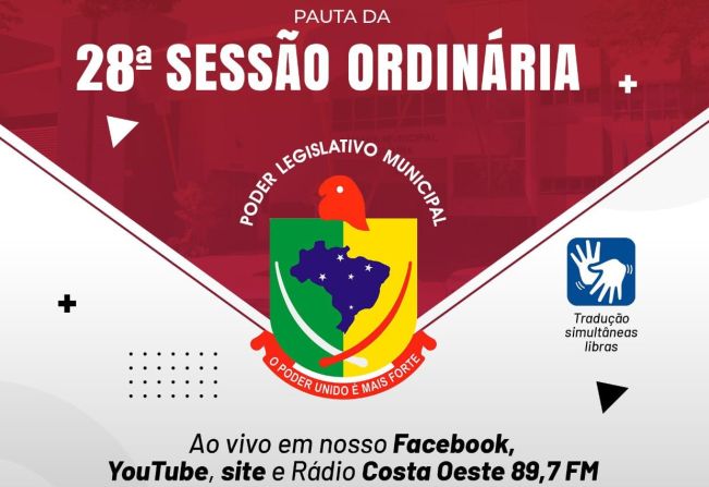 SAIBA O QUE SERÁ VOTADO NA 28ª SESSÃO ORDINÁRIA