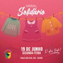 SEGUNDA-FEIRA QUE VEM TERÁ VARAL SOLIDÁRIO EM FRENTE À CÂMARA